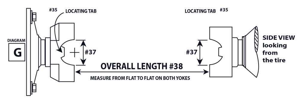 Driveshaft diagram 3 side view looking from the tire